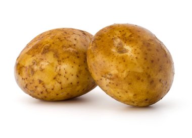 beyaz üzerine patates yumru