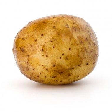 beyaz üzerine yeni patates  