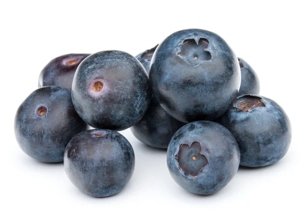 Blueberries or blue whortleberries on white — Stock Photo, Image