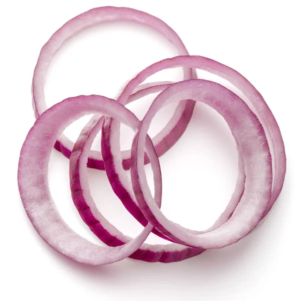 Sliced red onion rings — Stock Photo, Image