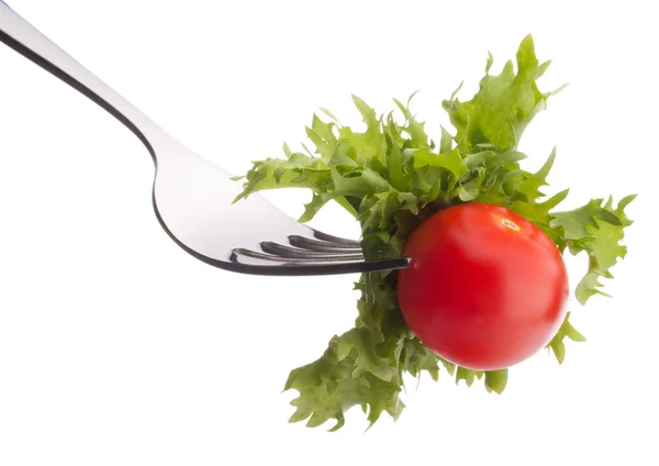 Fräsch sallad och körsbärstomat — Stockfoto