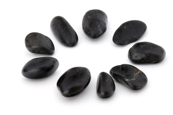 Zen pebbles on white — Stock Photo, Image