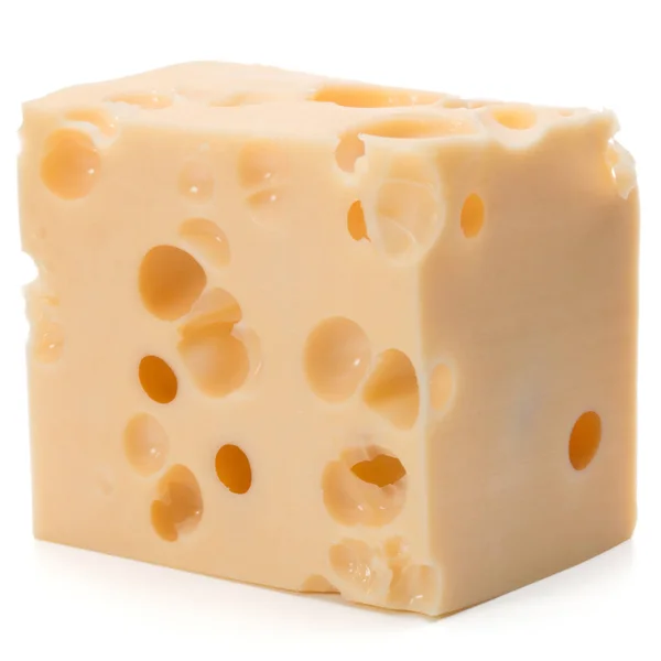 Cheese block  on white — Stock Photo, Image