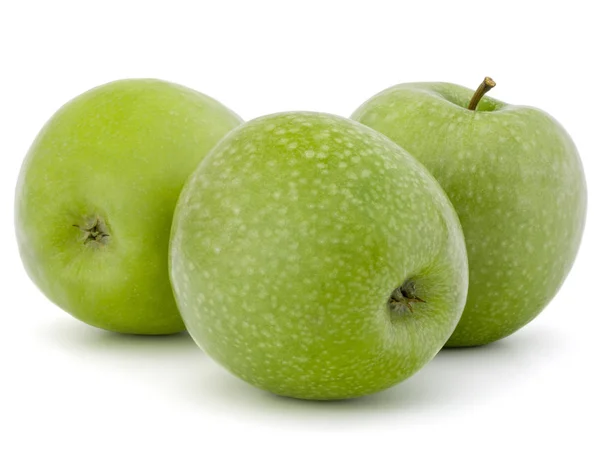白底绿苹果 — 图库照片