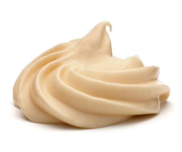 Mayonaise swirl op wit — Stockfoto