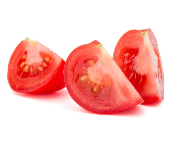 Färska tomater på vit — Stockfoto