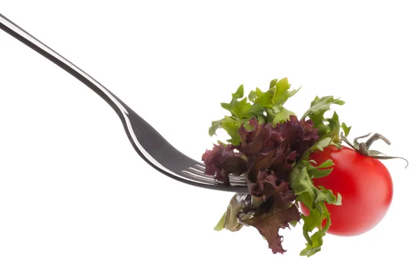 Taze salata ve kiraz domates — Stok fotoğraf