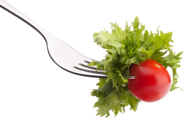 Frischer Salat und Kirschtomaten — Stockfoto