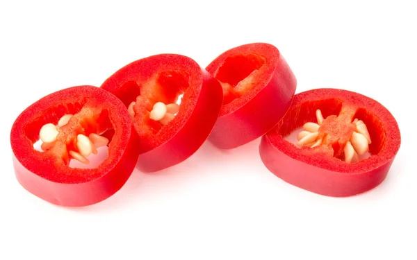 Szeletelt piros chili paprika — Stock Fotó