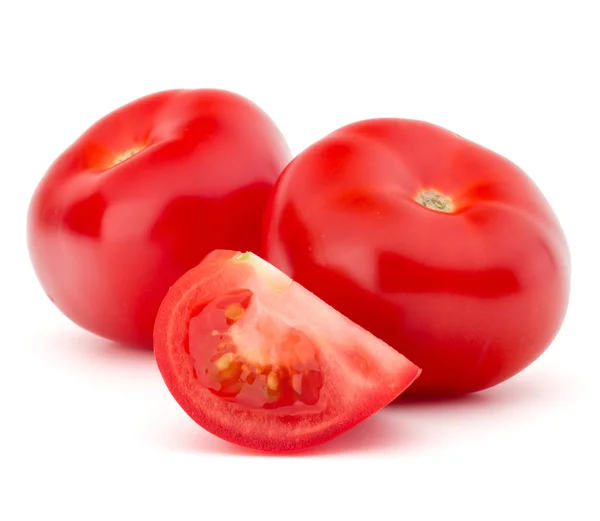 Fresh tomatoes on white — Stock Photo, Image