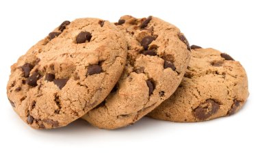 üç parça çikolatalı kurabiye