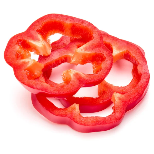 Red sweet bell pepper slices — Stock Photo, Image