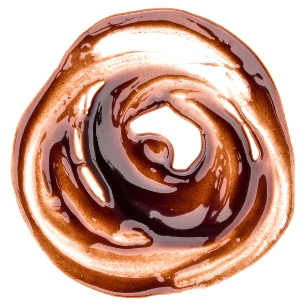 Chocolate syrup drop — Stock Photo, Image