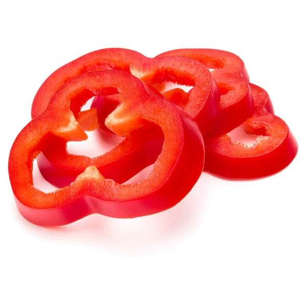 Édes piros színű paprika szeletekkel — Stock Fotó