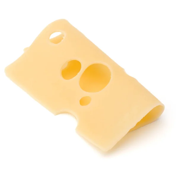 One Cheese slice isolated — Stock Photo, Image