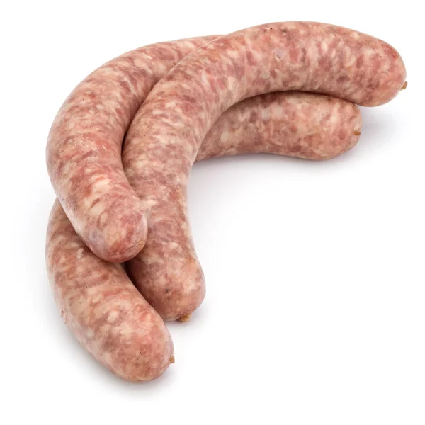 Raw sausage isolated — Stock Photo, Image