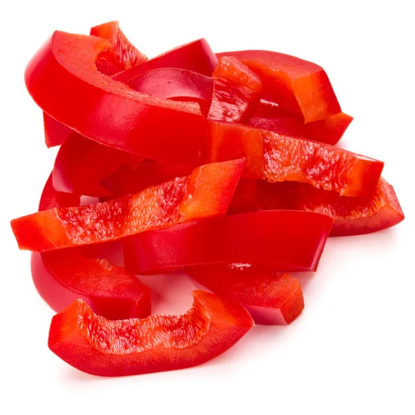Червоний солодкий болгарський перець нарізані смужки — стокове фото