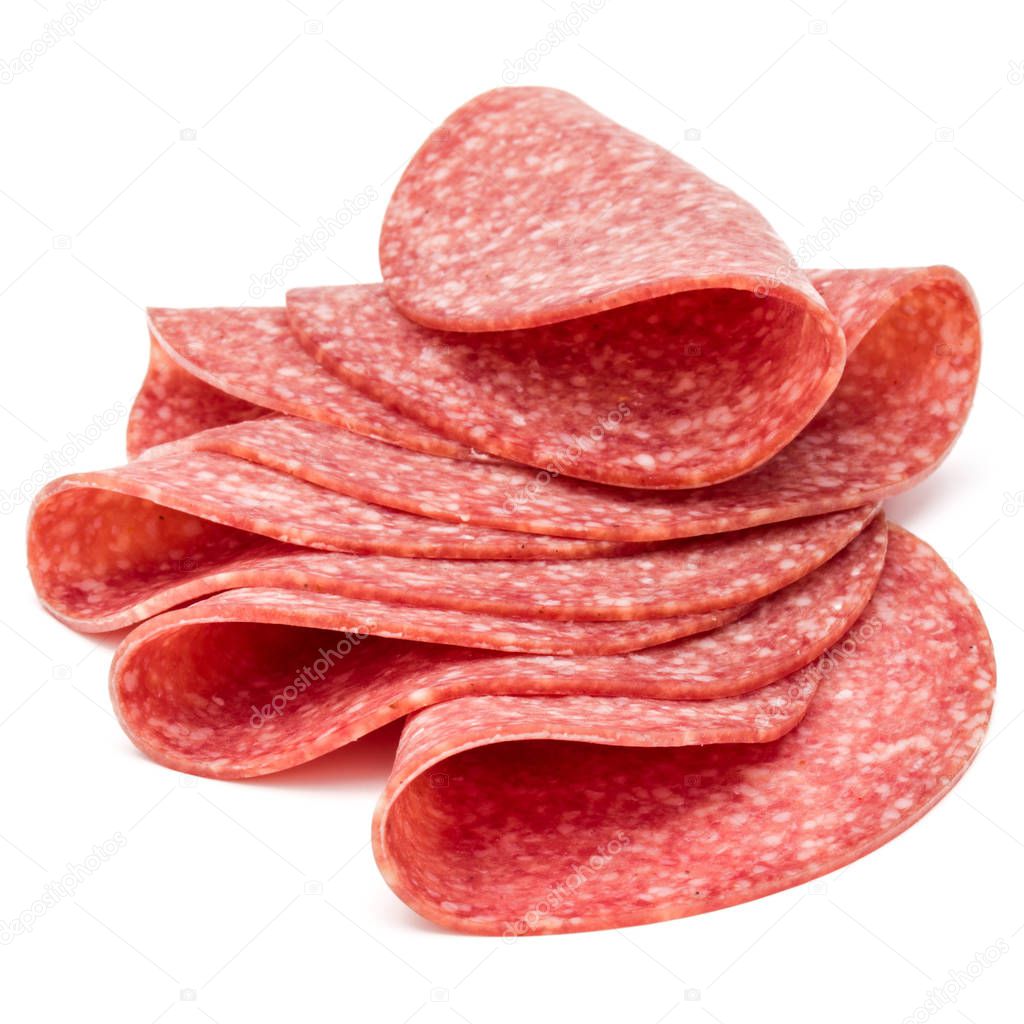 Salami smoked sausage slices 