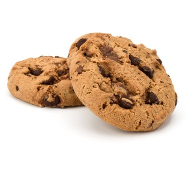 İki çikolatalı kurabiye.  