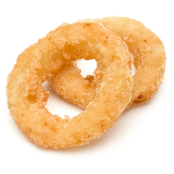 Crispy deep fried onion or Calamari rings — Stock Photo, Image