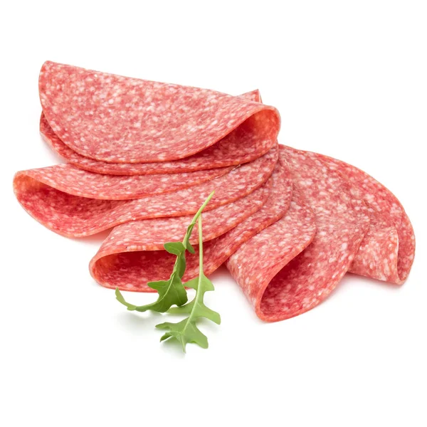 Salami tranches de saucisse fumée — Photo