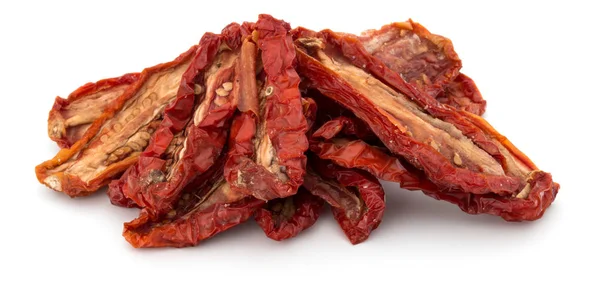 kurutulmuş domates üzerinde beyaz izole  