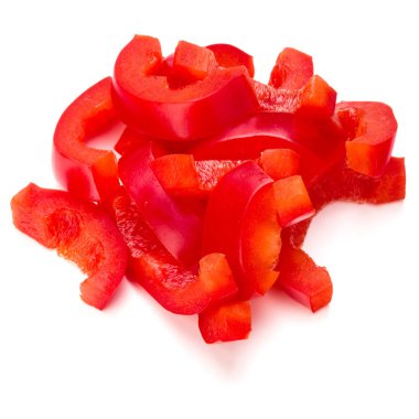 şeritler dilimlenmiş tatlı biber