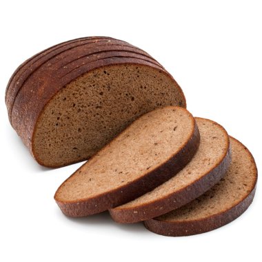 Taze dilimlenmiş çavdar ekmeği somun