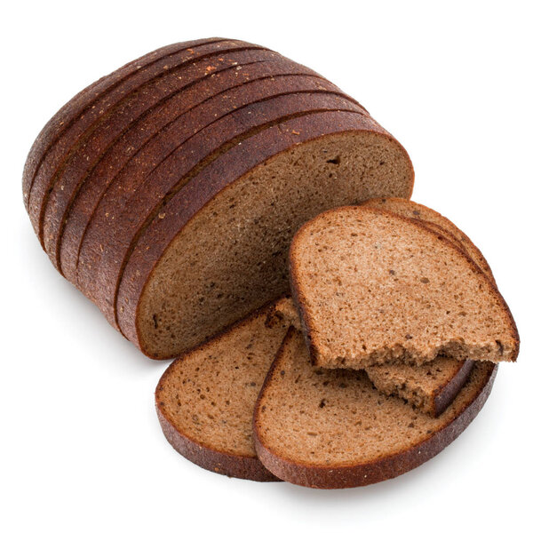 Fresh sliced rye bread loaf