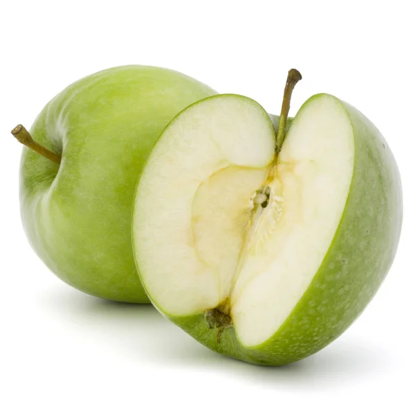 Manzana en rodajas verdes aislada — Foto de Stock