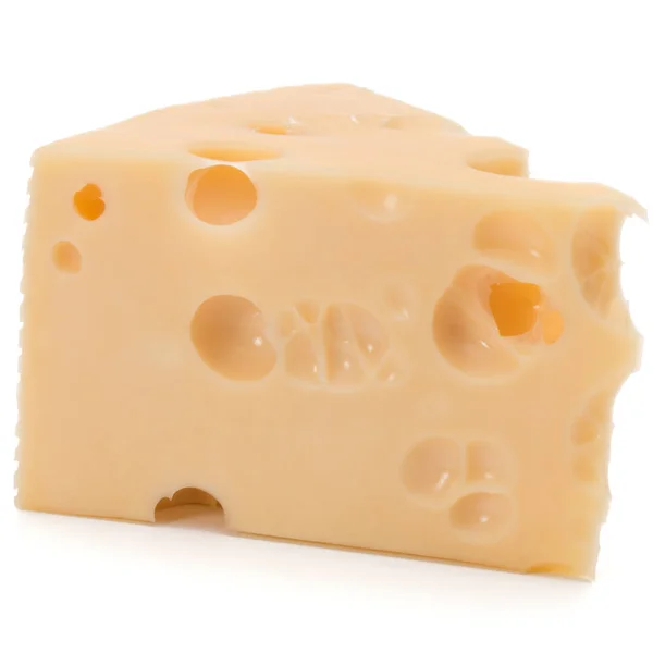 奶酪块上白色孤立 — 图库照片