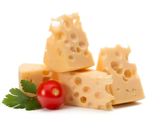 Blocchi di formaggio isolati — Foto Stock