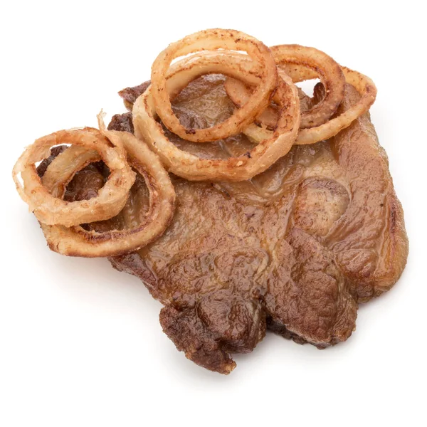 Carne de cerdo con rodajas de cebolla —  Fotos de Stock
