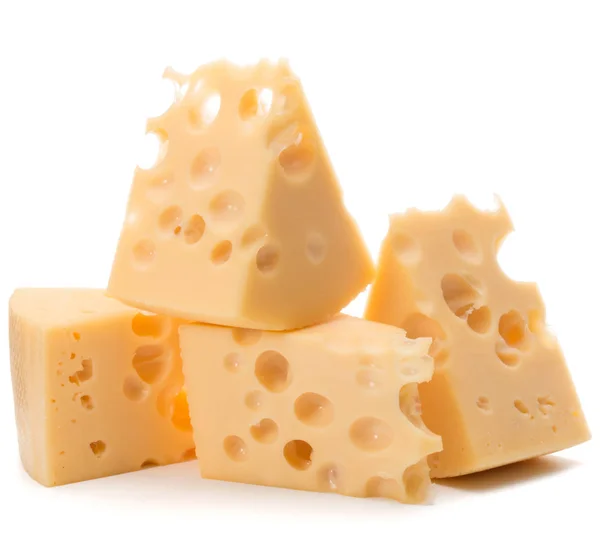 Blocs de fromage isolés — Photo