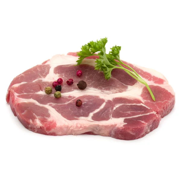 Raw pork neck chop meat — Stock Photo, Image