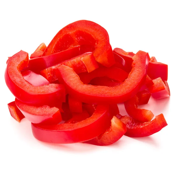 Red sweet bell pepper sliced — Stock Photo, Image