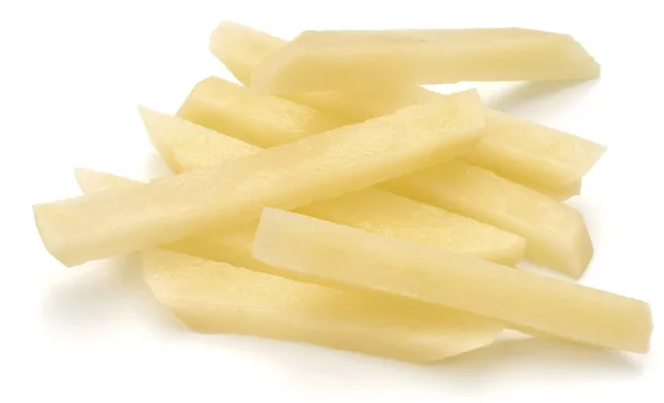 Сирі нарізані смужки картоплі — стокове фото