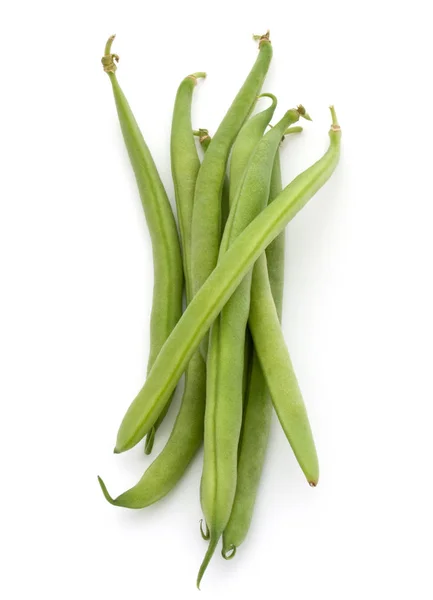 Green beans isolated on white — Stock Photo, Image