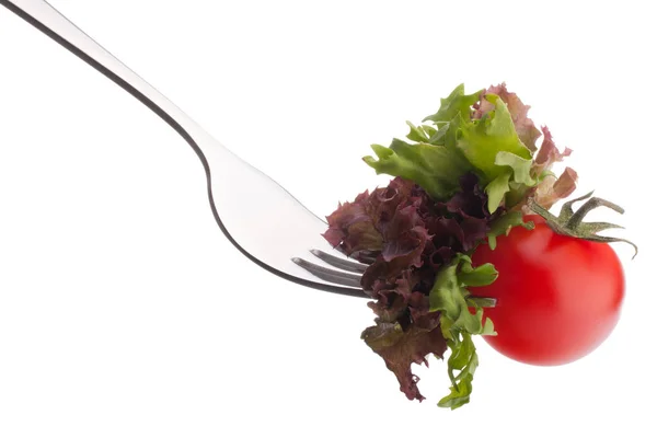 Salada fresca e tomate cereja — Fotografia de Stock