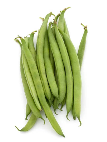 녹색 콩 흰색 절연 — 스톡 사진