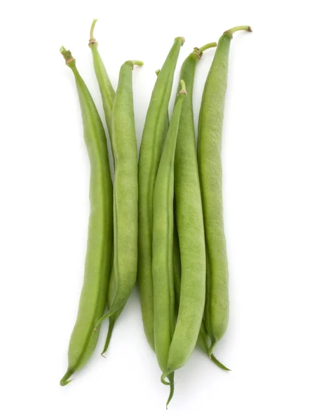 Haricots verts isolés sur blanc — Photo