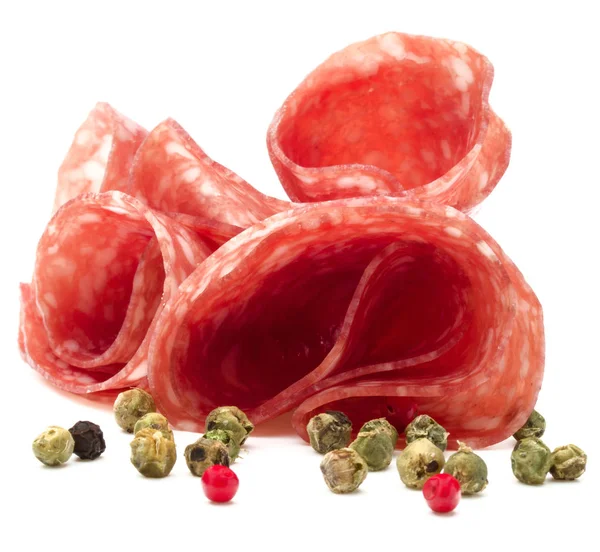 Salame fette di salsiccia — Foto Stock