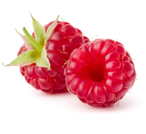 Reife Himbeeren isoliert auf weiß — Stockfoto