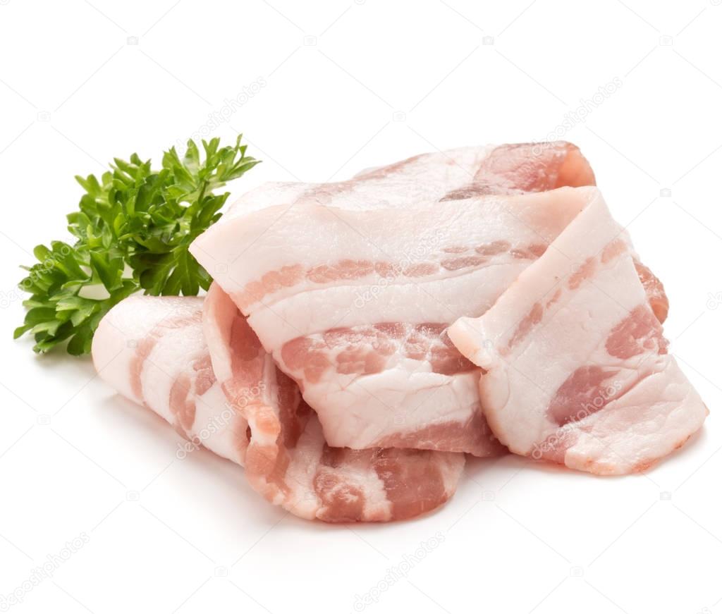  sliced bacon and parsley leaves 