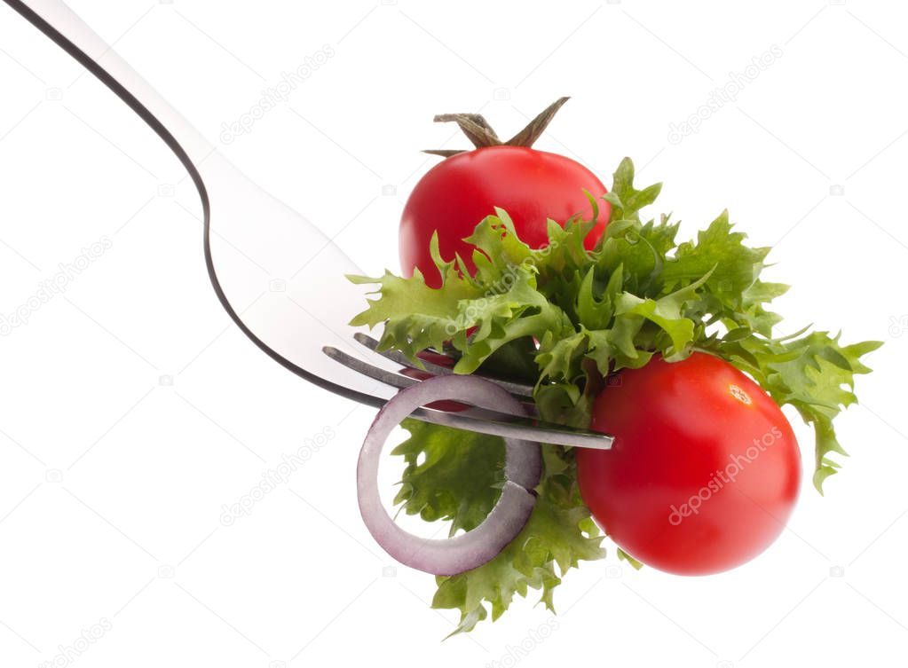 Fresh salad and cherry tomatoes