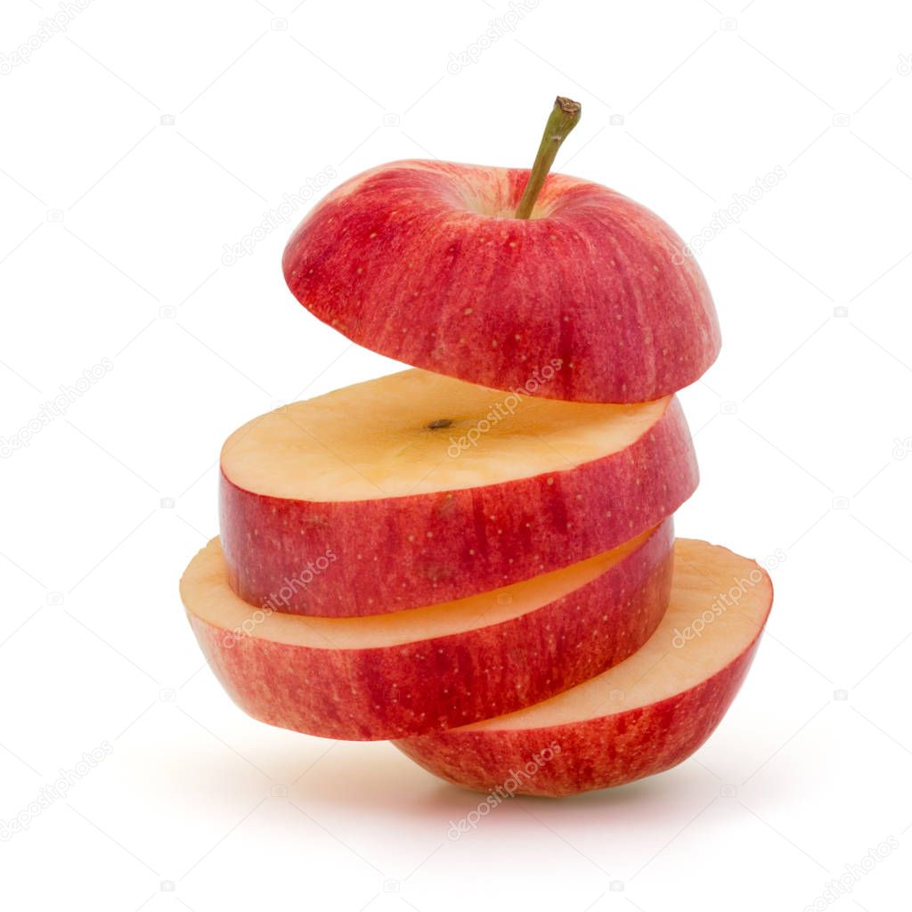 Red sliced apple