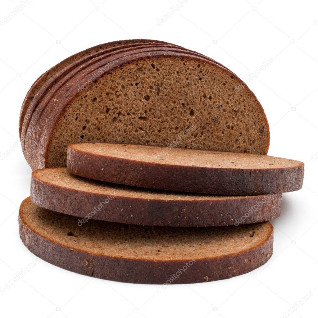 Fresh sliced rye bread loaf