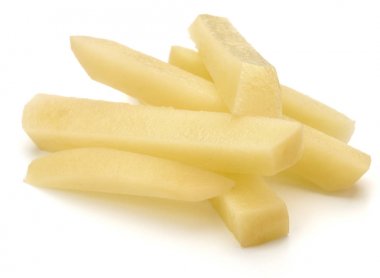 Şeritler dilimlenmiş patates 