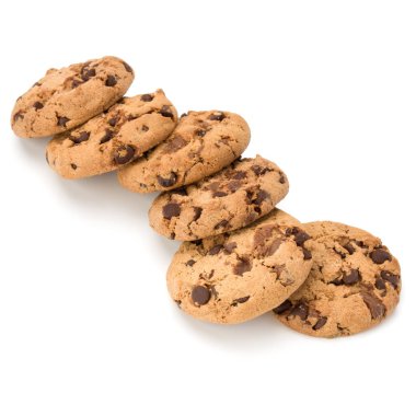 Çikolata parçacıklı kurabiye.