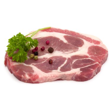 Çiğ domuz eti boyun pirzola et 